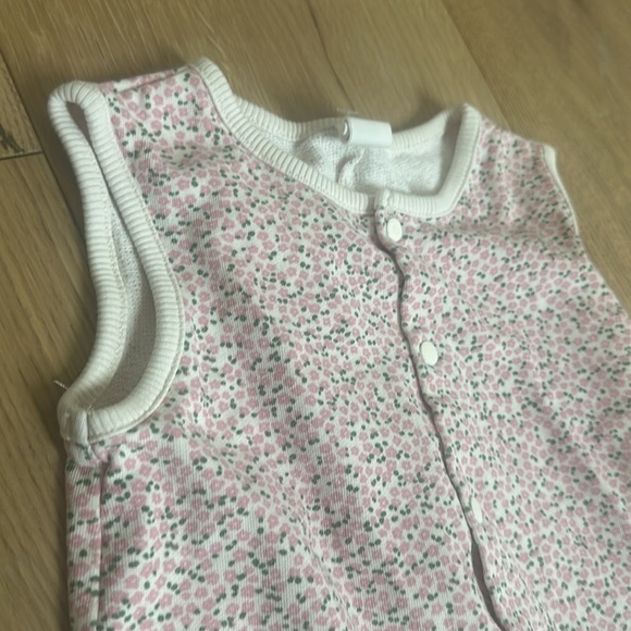 H&M cotton romper suit 1 1/2-2Y floral pink white - Picture 4 of 4